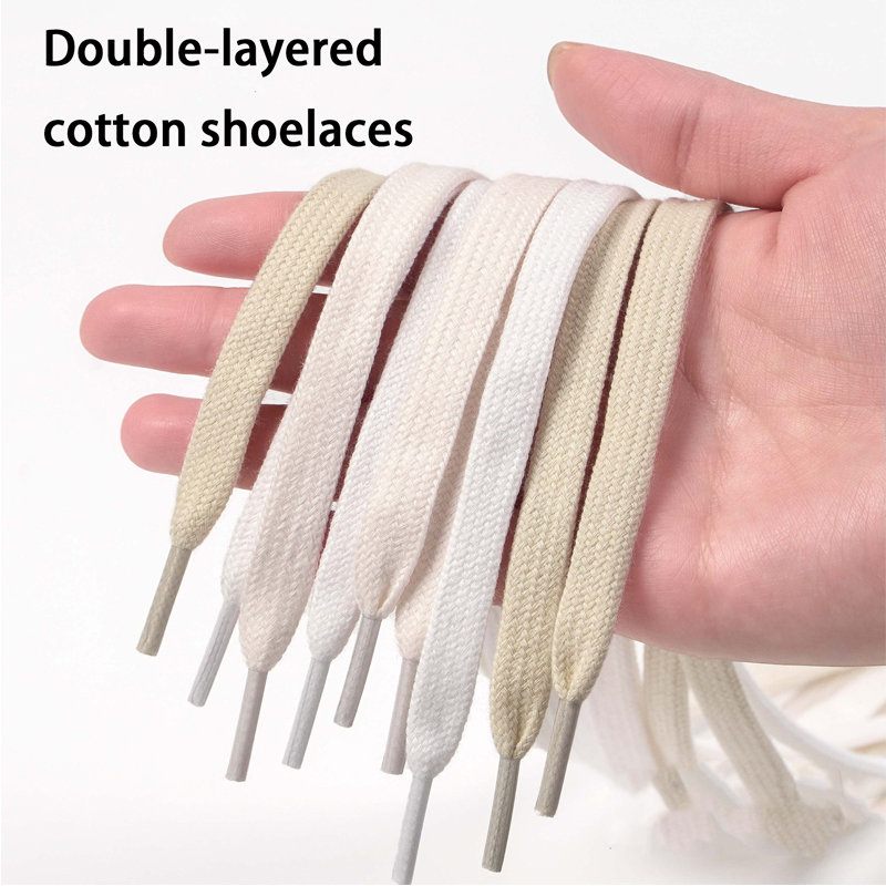 Lace Replacement Flat - Плоские хлопковые шнурки, двухслойные прочные сменные