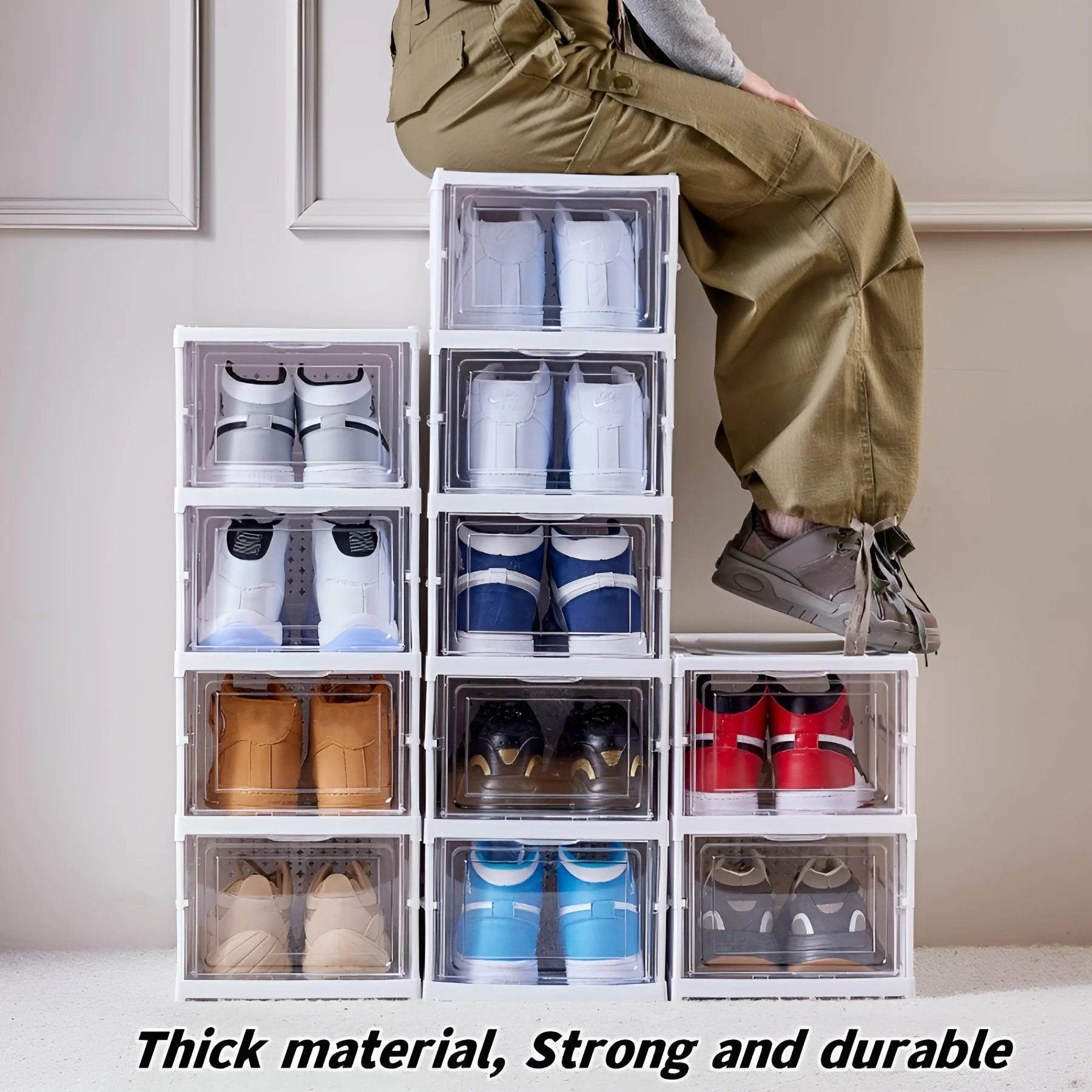 Sneaker Care Box - 6-слойная коробка для обуви, складная прозрачная